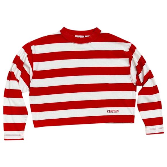 80s Canteen by Camp Beverly Hills Striped Crew Long Sleeve Top - Picture 6 of 8